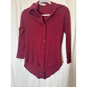Understance Vintage Women's Bodysuit Burgundy OS‎ T43